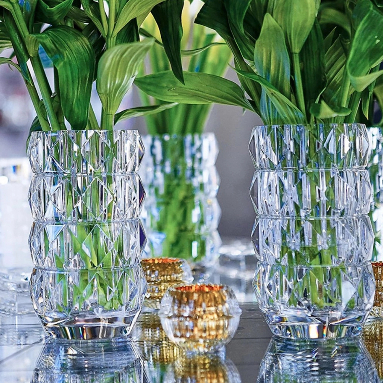 Ваза для цветов LOUXOR 23 см прозрачная круглая хрусталь Baccarat 2811534