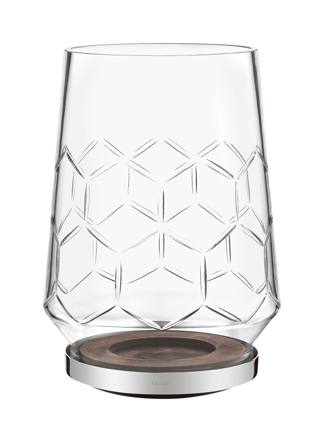 Подсвечник MADISON 24.6 см стекло, посеребрение