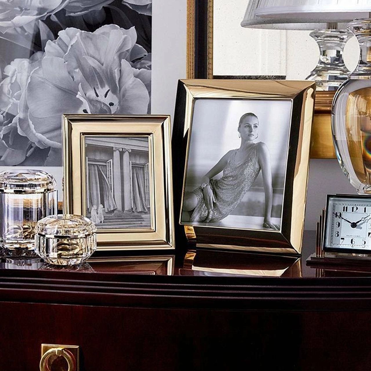 Баночка LEIGH с крышкой средняя хрусталь Ralph Lauren Home 682600813002