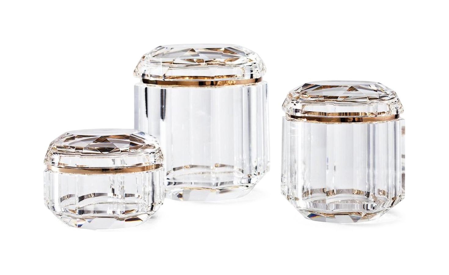 Баночка LEIGH с крышкой средняя хрусталь Ralph Lauren Home 682600813002