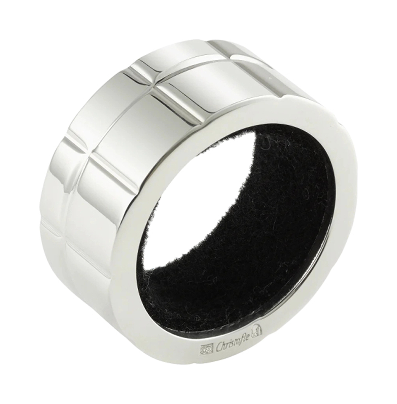 Кольцо на бутылку Christofle GRAPHIK для улавливания капель посеребрение