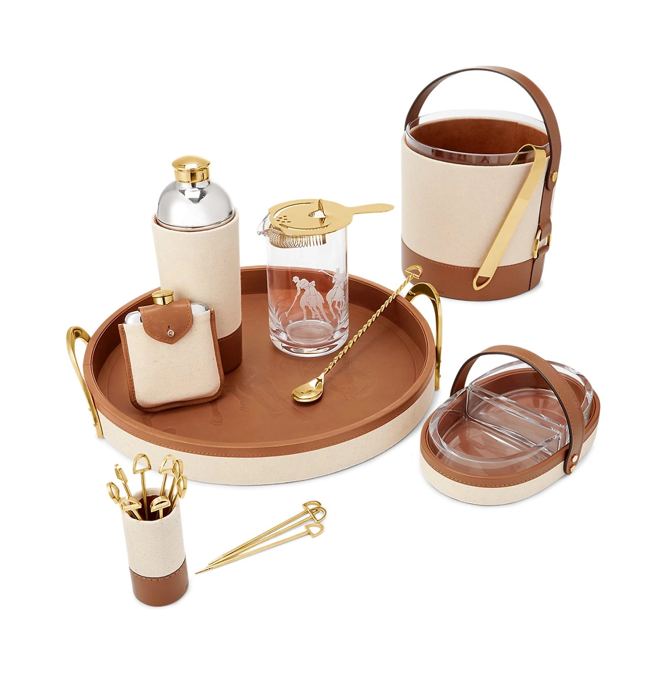 Набор для смешивания напитков GARRETT хрусталь, латунь Ralph Lauren Home 680758791001