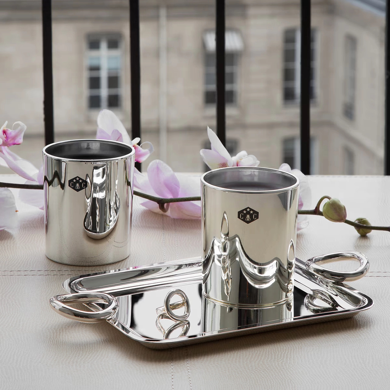 Поднос прямоугольный с ручками VERTIGO 26х20 см посеребрение – 2