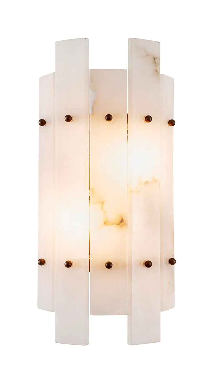 Бра CAPRERA 19х10 см, старинная латунь, алебастр