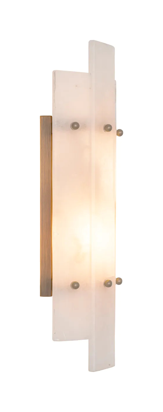 Бра CAPRERA 19х10 см, старинная латунь, алебастр – 2