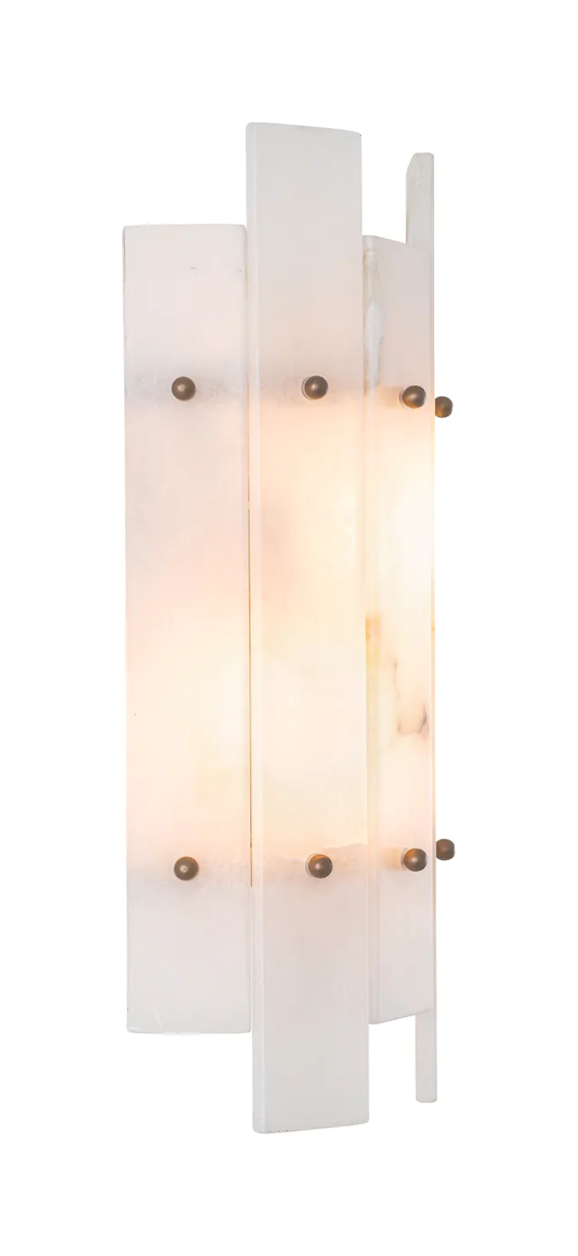 Бра CAPRERA 19х10 см, старинная латунь, алебастр Eichholtz 116690