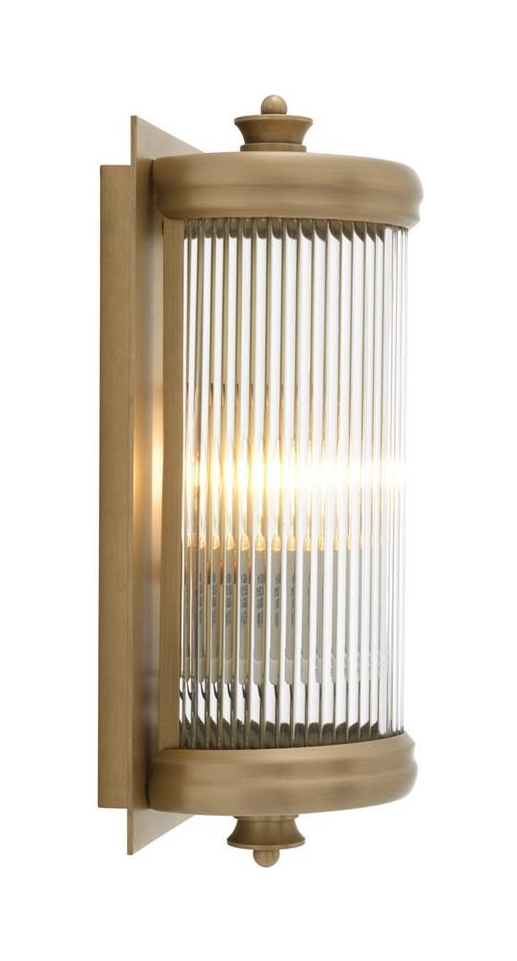 Настенный светильник GLORIOUS S 29х13 см матовая латунь, стекло Eichholtz 111523