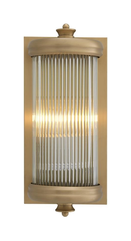 Настенный светильник GLORIOUS S 29х13 см матовая латунь, стекло Eichholtz 111523