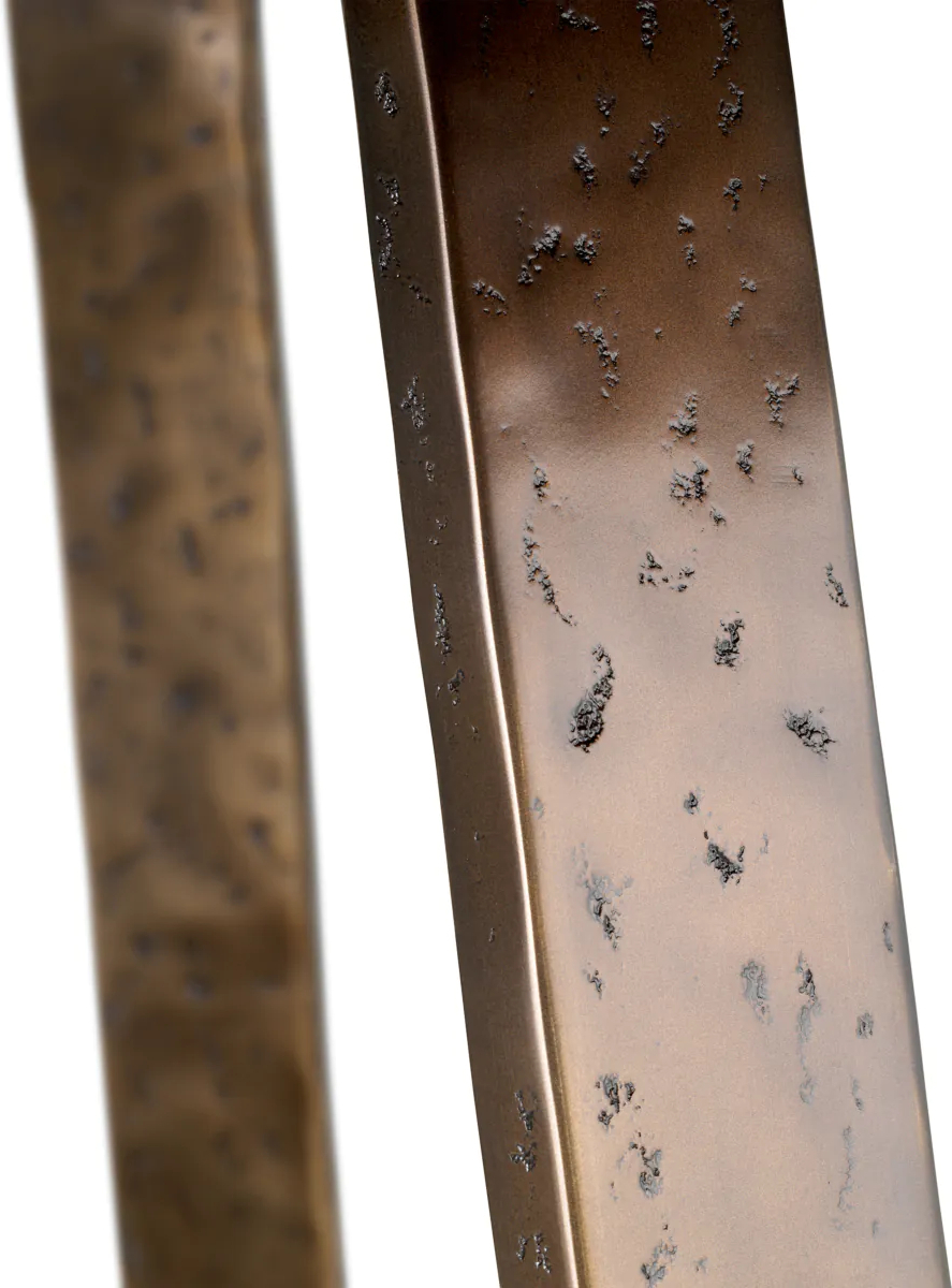 Обеденный стол CAMBRONNE 152 см круглый, бронзовая отделка, дубовый шпон мокко Eichholtz 119135