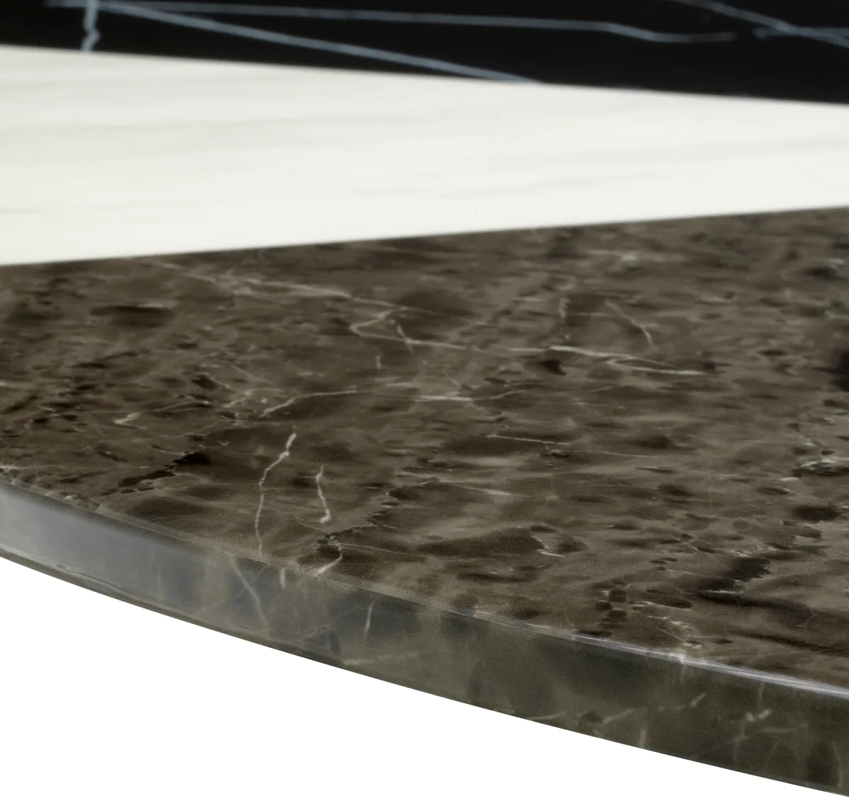 Обеденный стол TRICOLORI 120 см круглый, матовая медь искусственный мрамор Eichholtz 119157