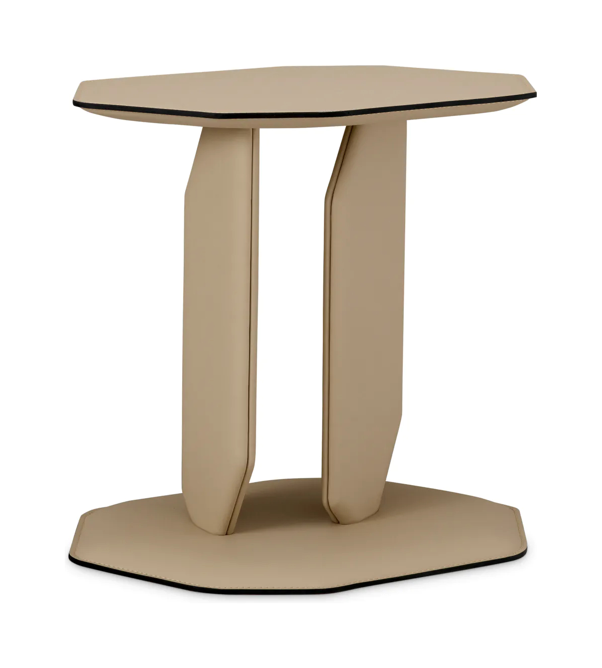 Приставной столик MAURIZIO светло-бежевая кожа