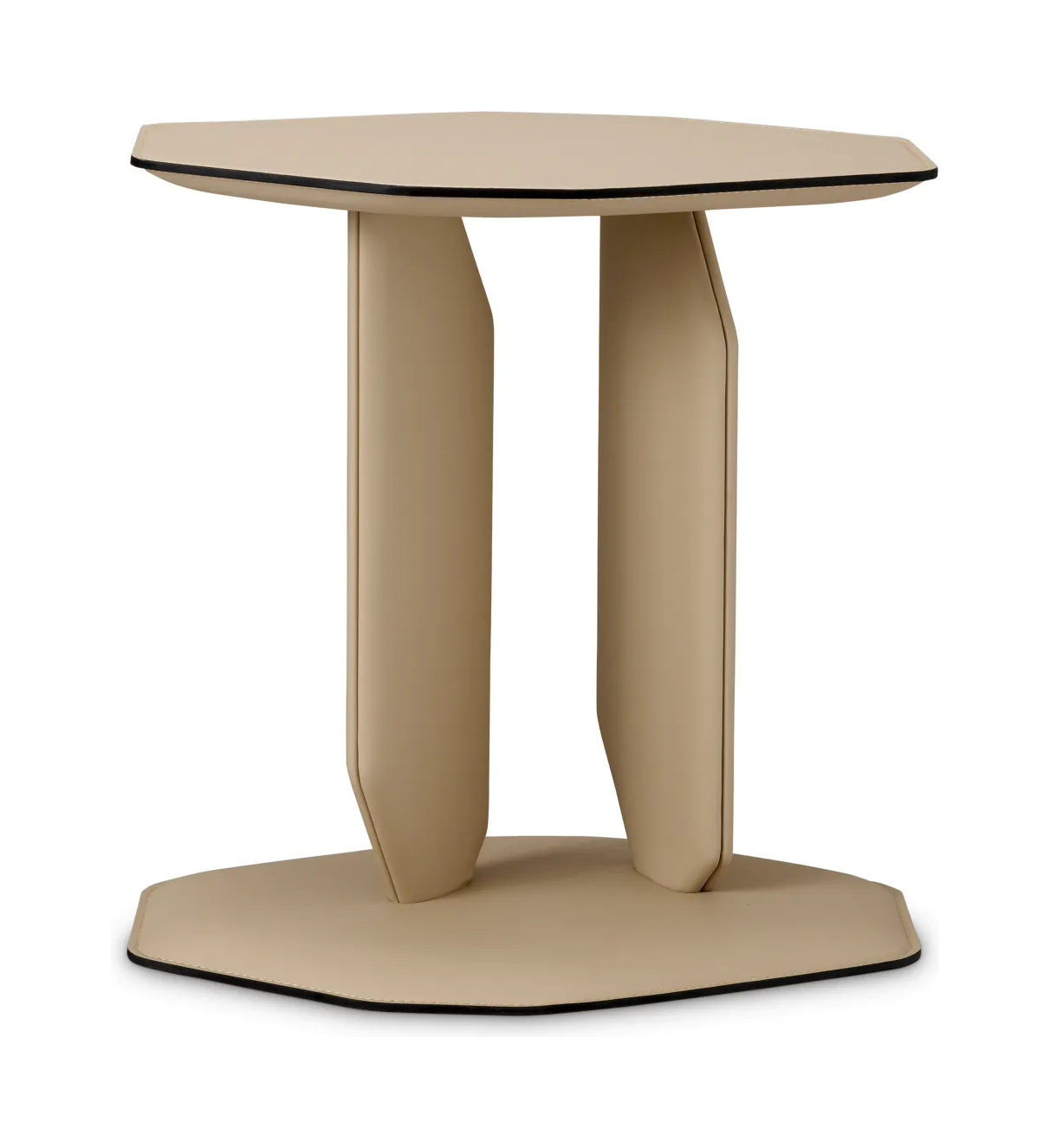 Приставной столик MAURIZIO светло-бежевая кожа – 2