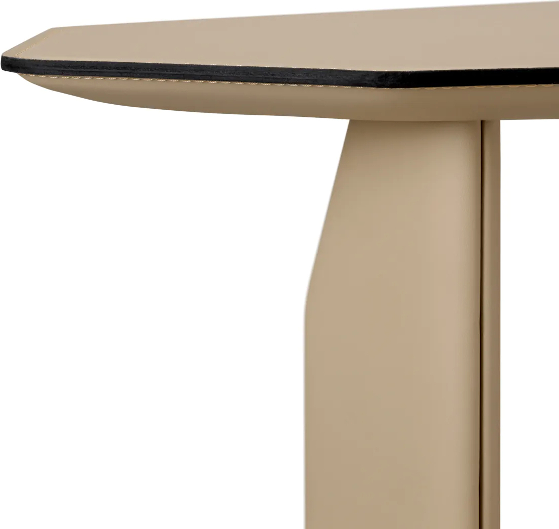 Приставной столик MAURIZIO светло-бежевая кожа Eichholtz 119337