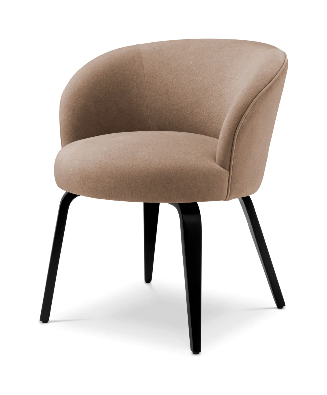 Обеденный стул VICHY с подлокотниками, бежевый чёрные ножки Eichholtz 119441