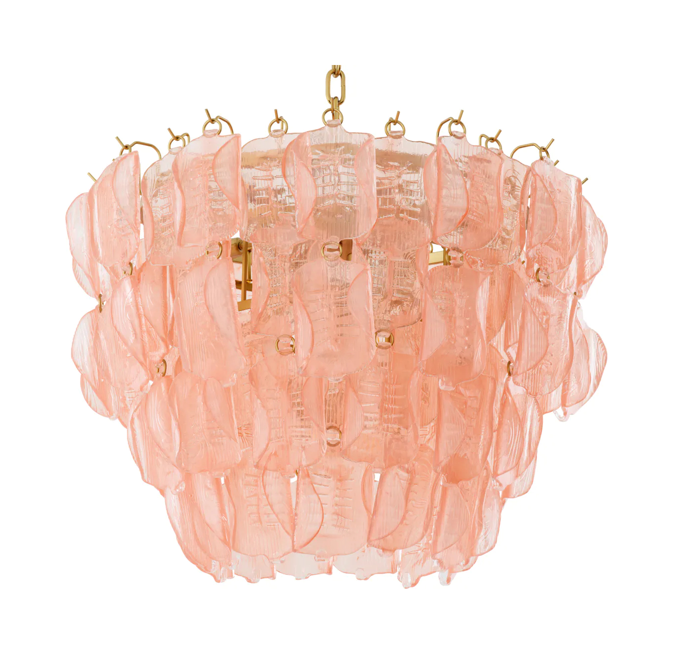 Люстра SOLANGE 85 см круглая, розовое стекло античная латунь Eichholtz 119659