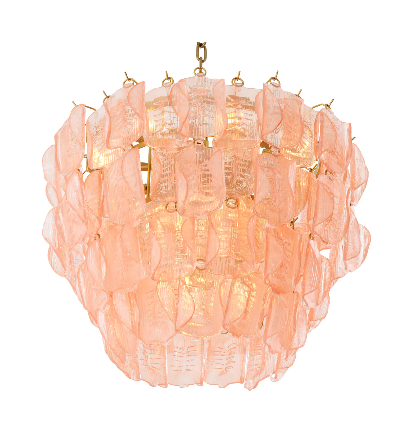 Люстра SOLANGE 85 см круглая, розовое стекло античная латунь Eichholtz 119659