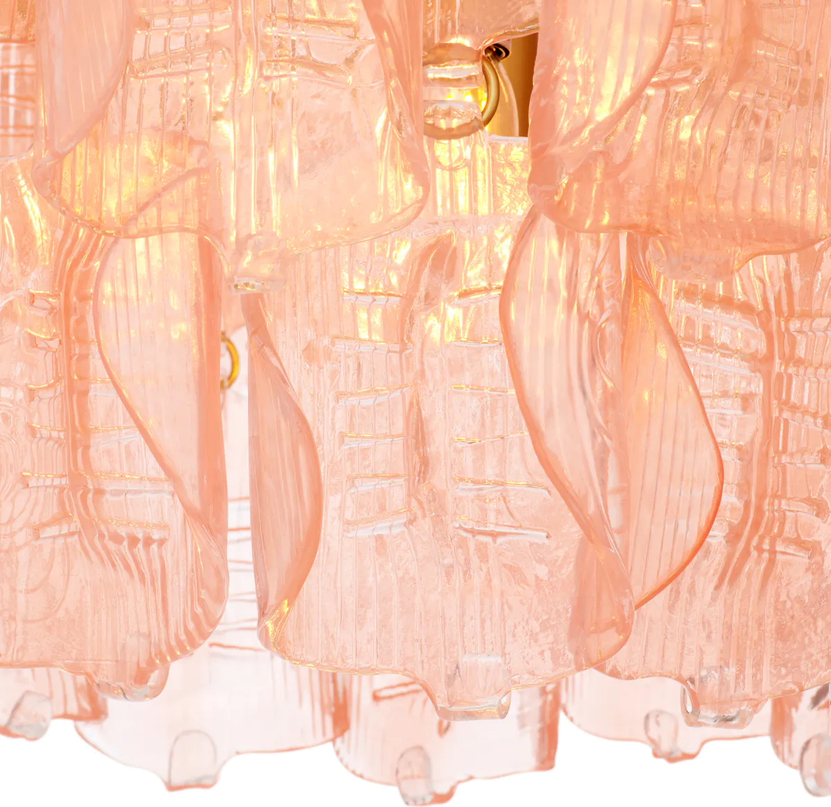 Люстра SOLANGE 85 см круглая, розовое стекло античная латунь Eichholtz 119659