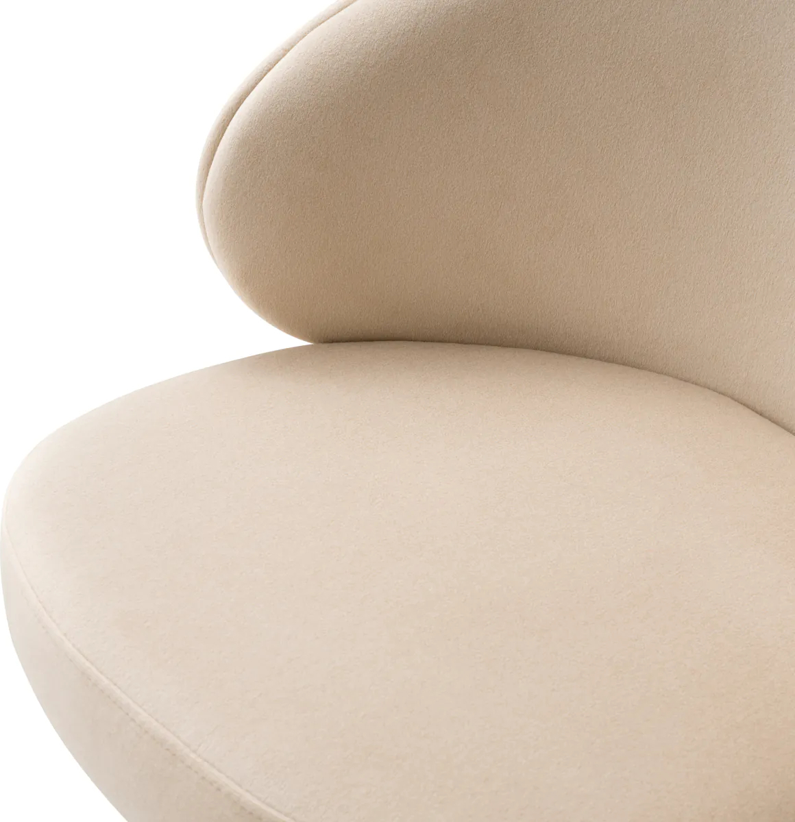 Барный стул CAMEROTA бежевый бархат ореховая отделка, вращающийся Eichholtz 119669