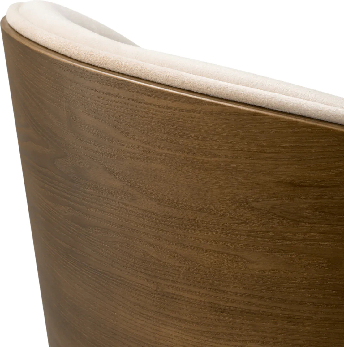 Барный стул CAMEROTA бежевый бархат ореховая отделка, вращающийся Eichholtz 119669