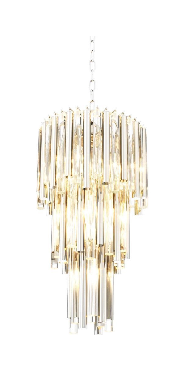 Люстра подвесная GIGI S 35 см круглая, никелевая отделка прозрачное стекло Eichholtz 111529