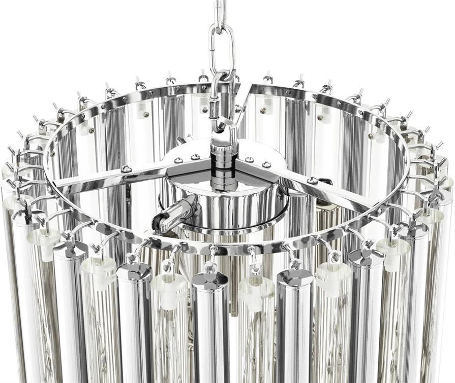 Люстра подвесная GIGI S 35 см круглая, никелевая отделка прозрачное стекло Eichholtz 111529