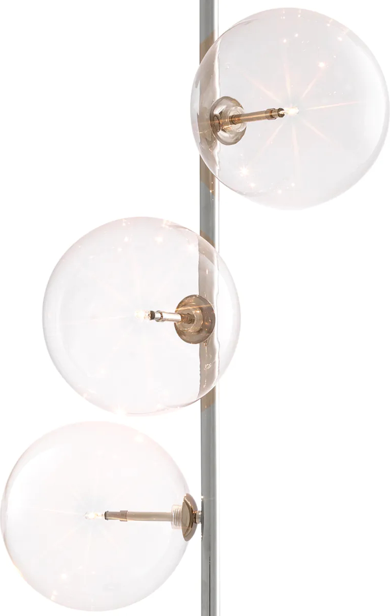 Торшер TEMPO 190 см никелированная отделка с чёрным мрамором Eichholtz 112630