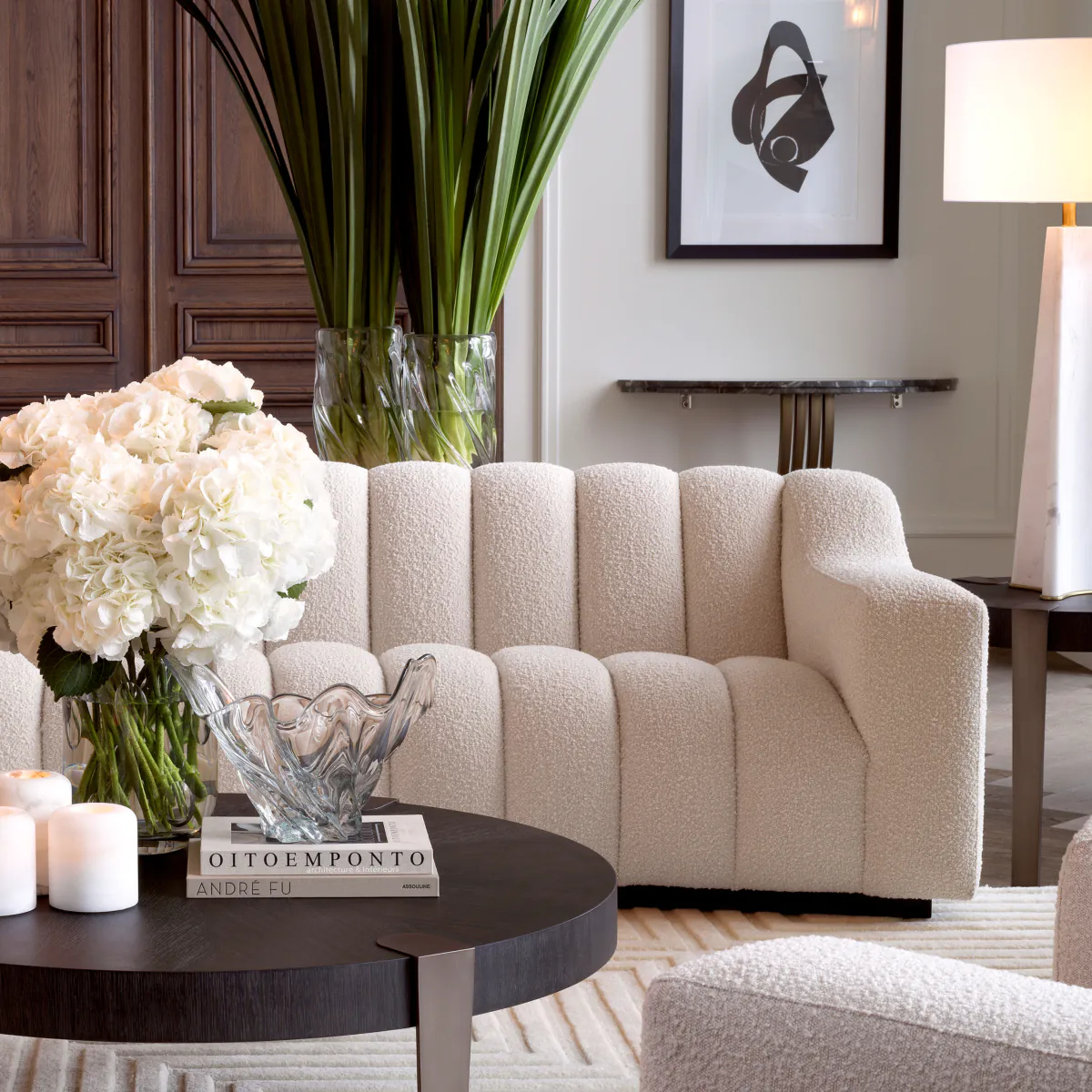 Консоль RENAISSANCE серый мрамор, матовая латунь – 2