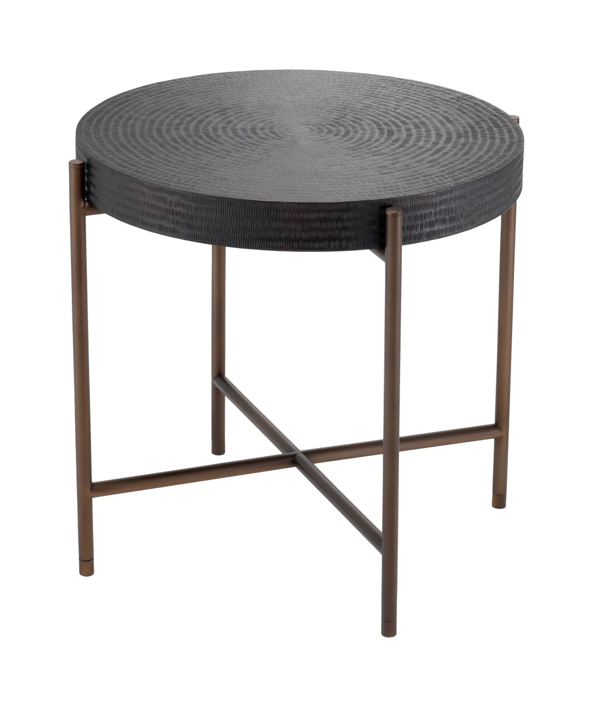 Приставной столик NIKOS 59 см круглый бронзово-коричневый – 2