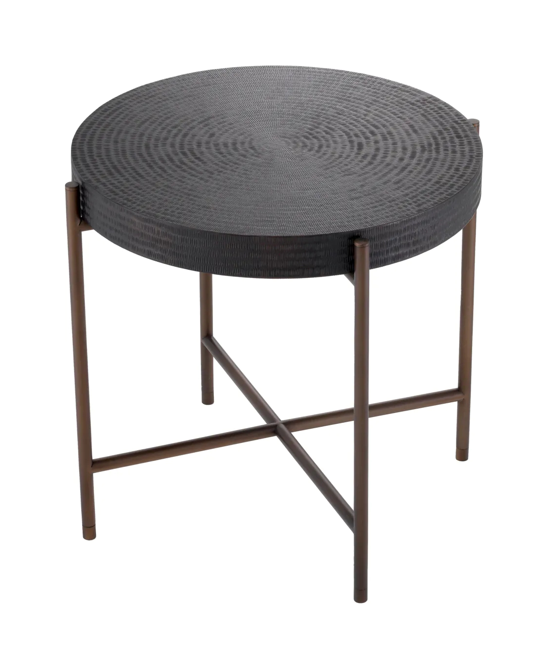 Приставной столик NIKOS 59 см круглый бронзово-коричневый Eichholtz 114365