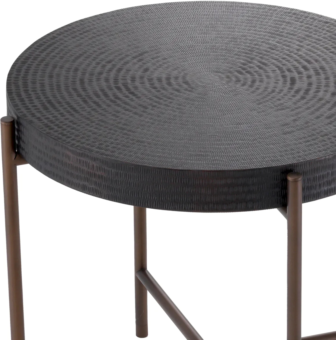 Приставной столик NIKOS 59 см круглый бронзово-коричневый Eichholtz 114365