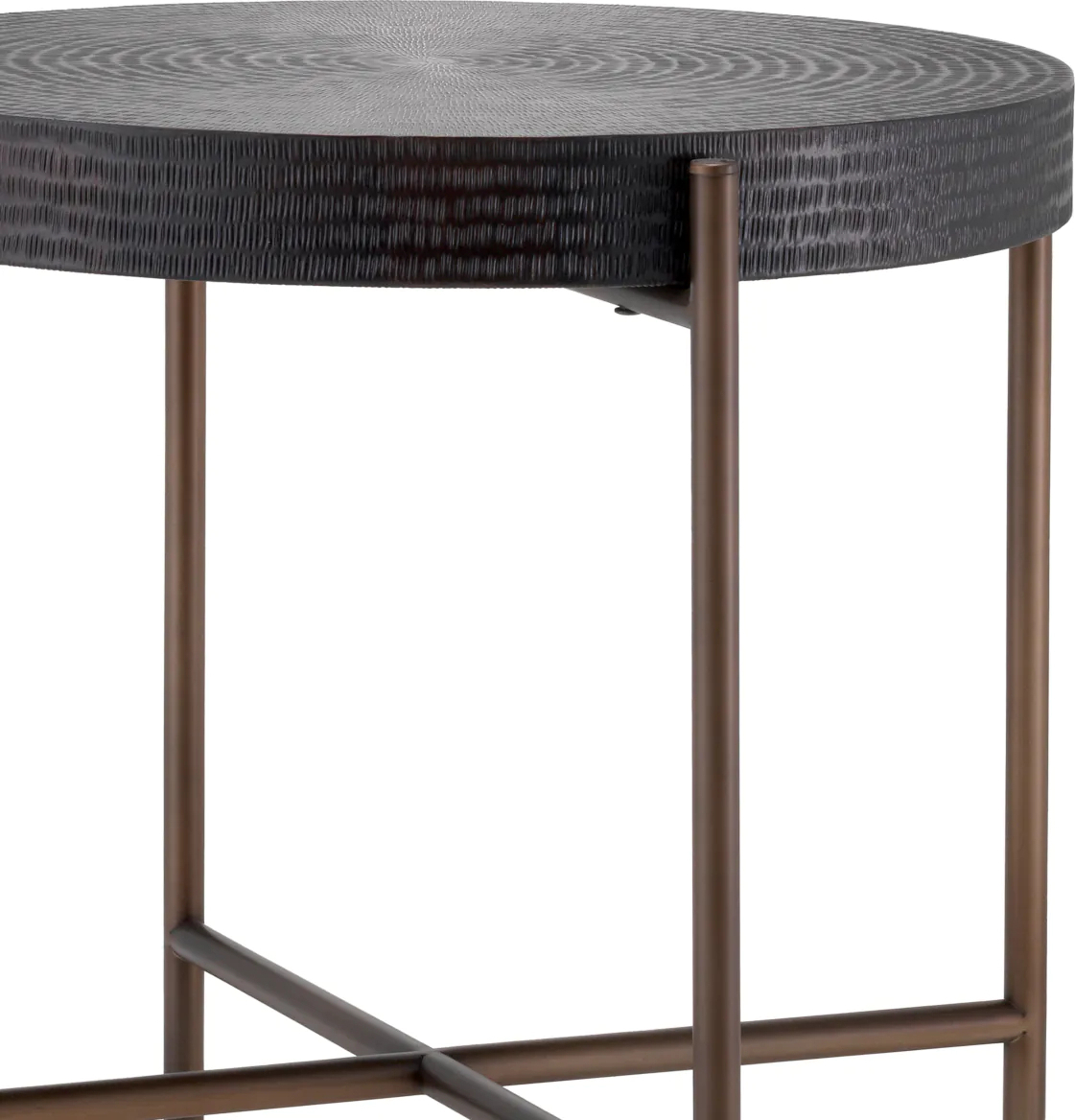 Приставной столик NIKOS 59 см круглый бронзово-коричневый Eichholtz 114365