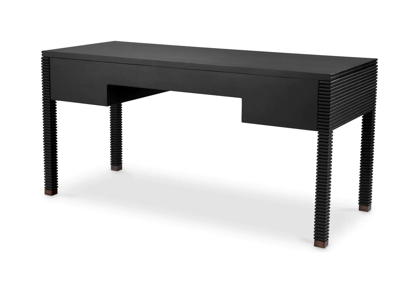 Письменный стол DIMITRIOS древесно-угольный дубовый шпон, бронзовая отделка Eichholtz 114437