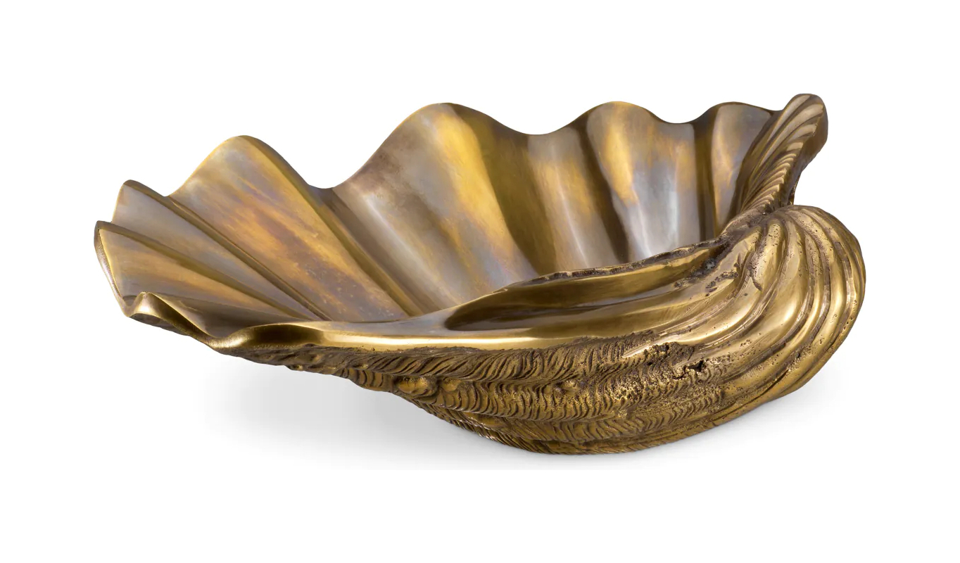 Чаша декоративная AMANDINE 32х23 см старинная латунь