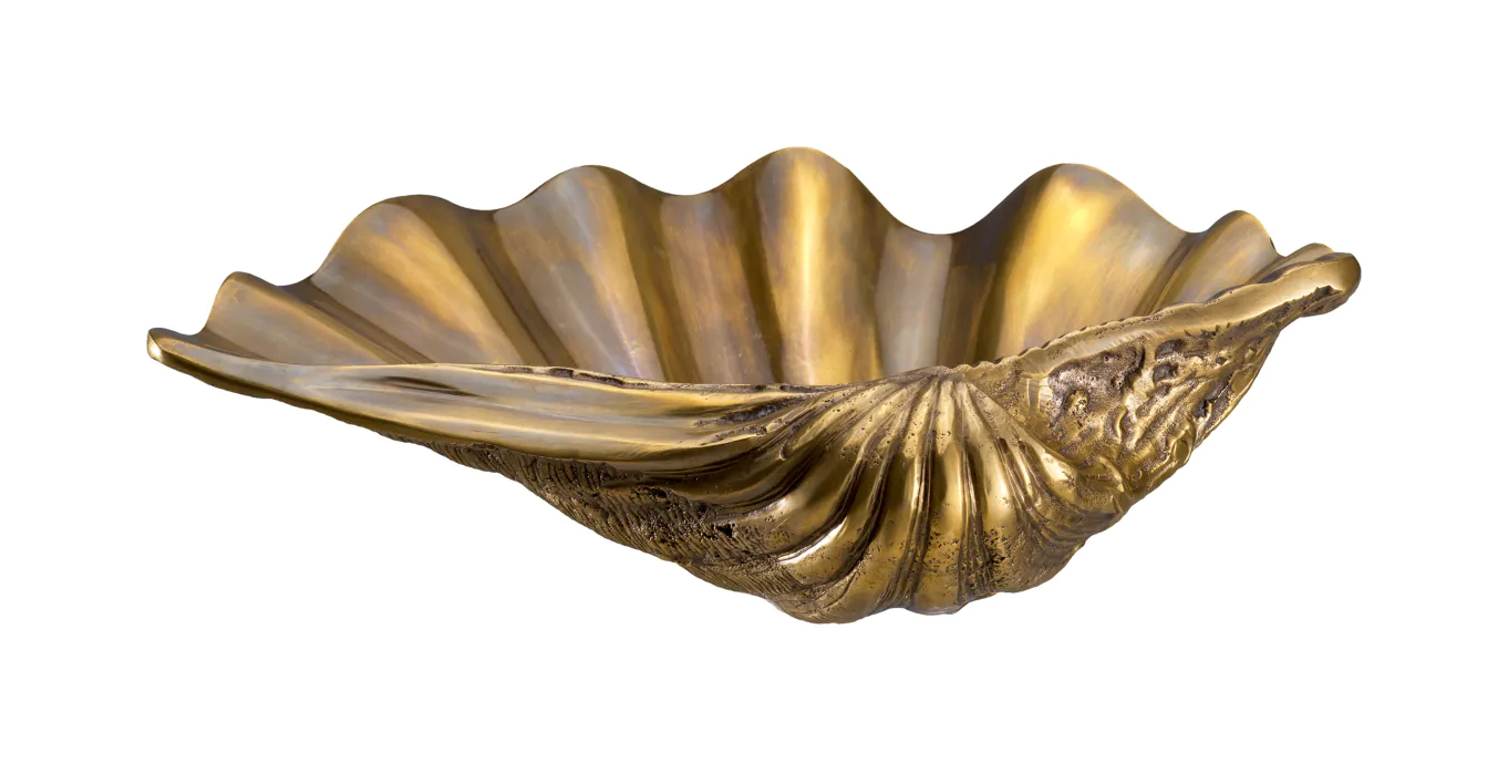 Чаша декоративная AMANDINE 32х23 см старинная латунь Eichholtz 119095