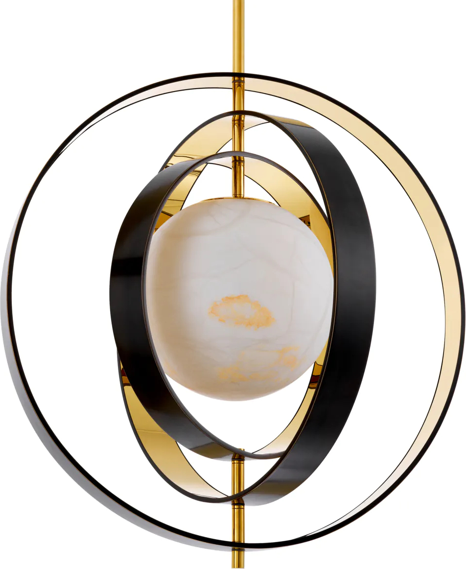 Люстра PEARL алебастр, бронзовая и золотая отделка Eichholtz 115029