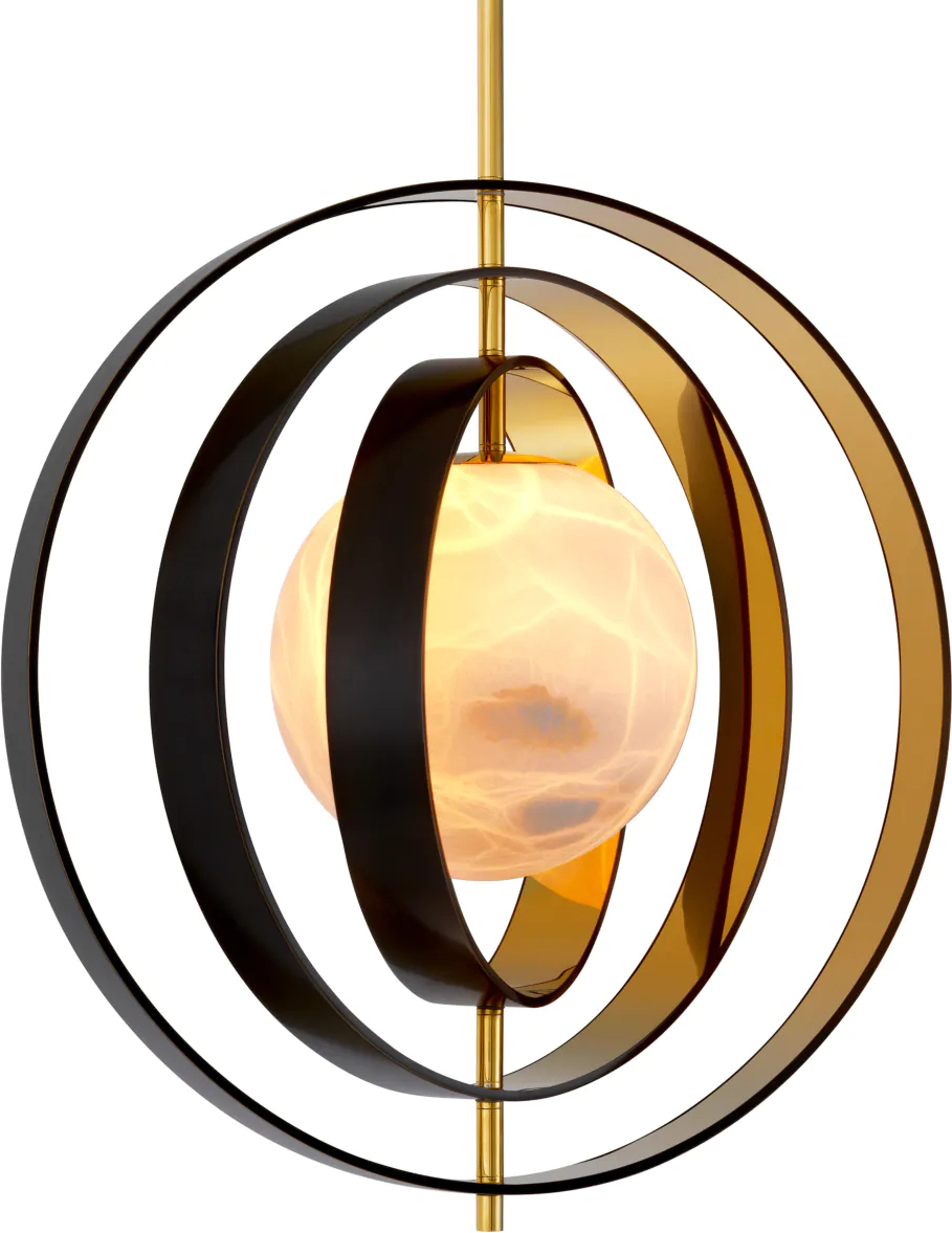 Люстра PEARL алебастр, бронзовая и золотая отделка Eichholtz 115029