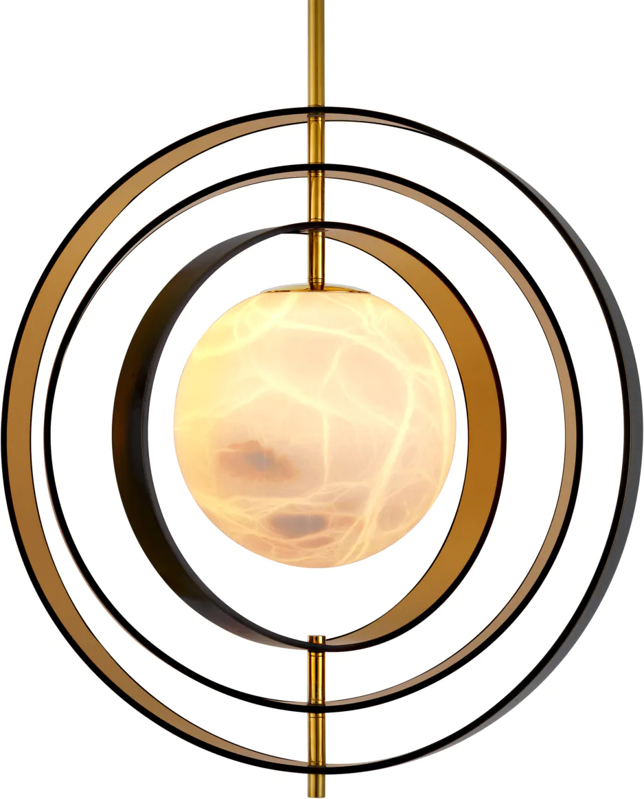 Люстра PEARL алебастр, бронзовая и золотая отделка Eichholtz 115029