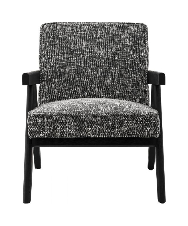 Кресло GRETA чёрное, деревянное основание Eichholtz 115649