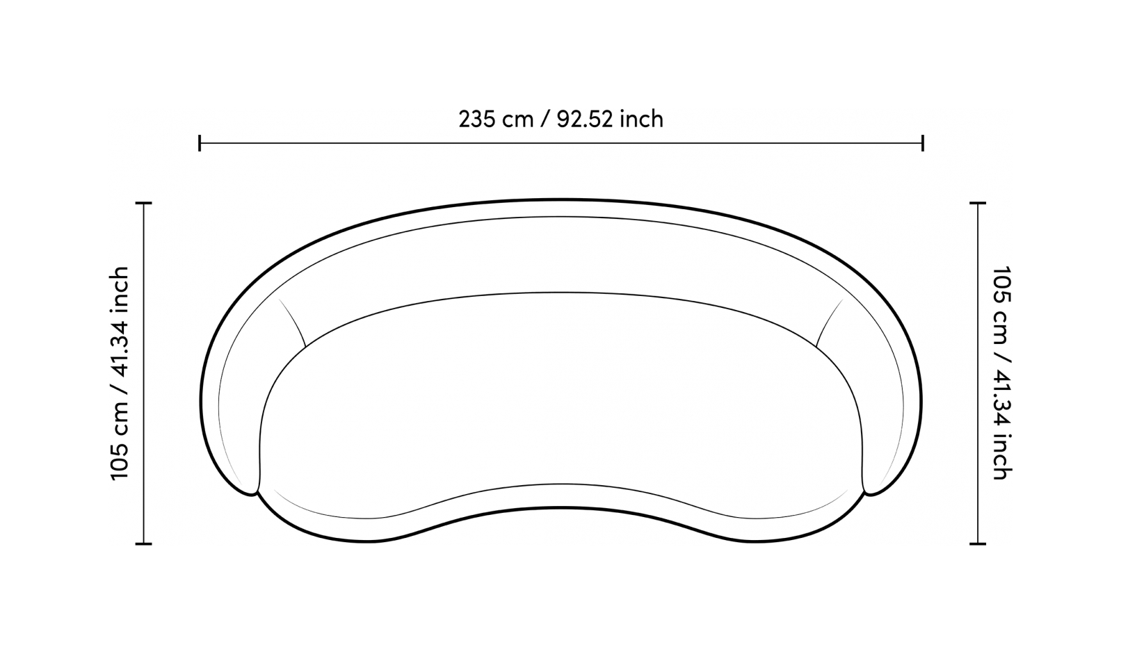 Диван AMORE 235х105 см нежно-белый Eichholtz 115777