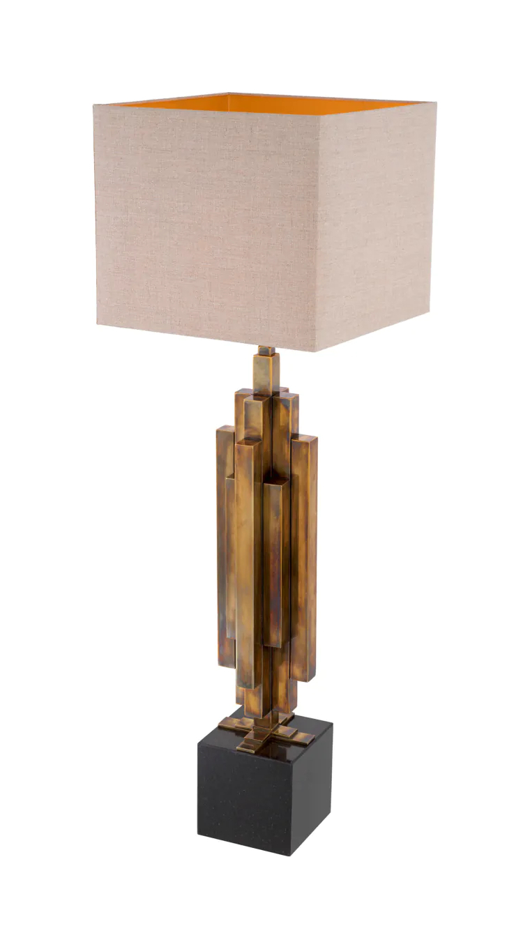 Настольная лампа ELLIS старинная латунь гранитное основание – 2