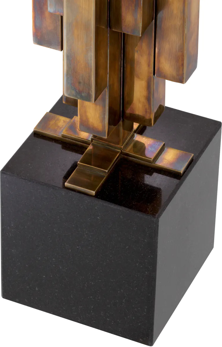 Настольная лампа ELLIS старинная латунь гранитное основание Eichholtz 116294