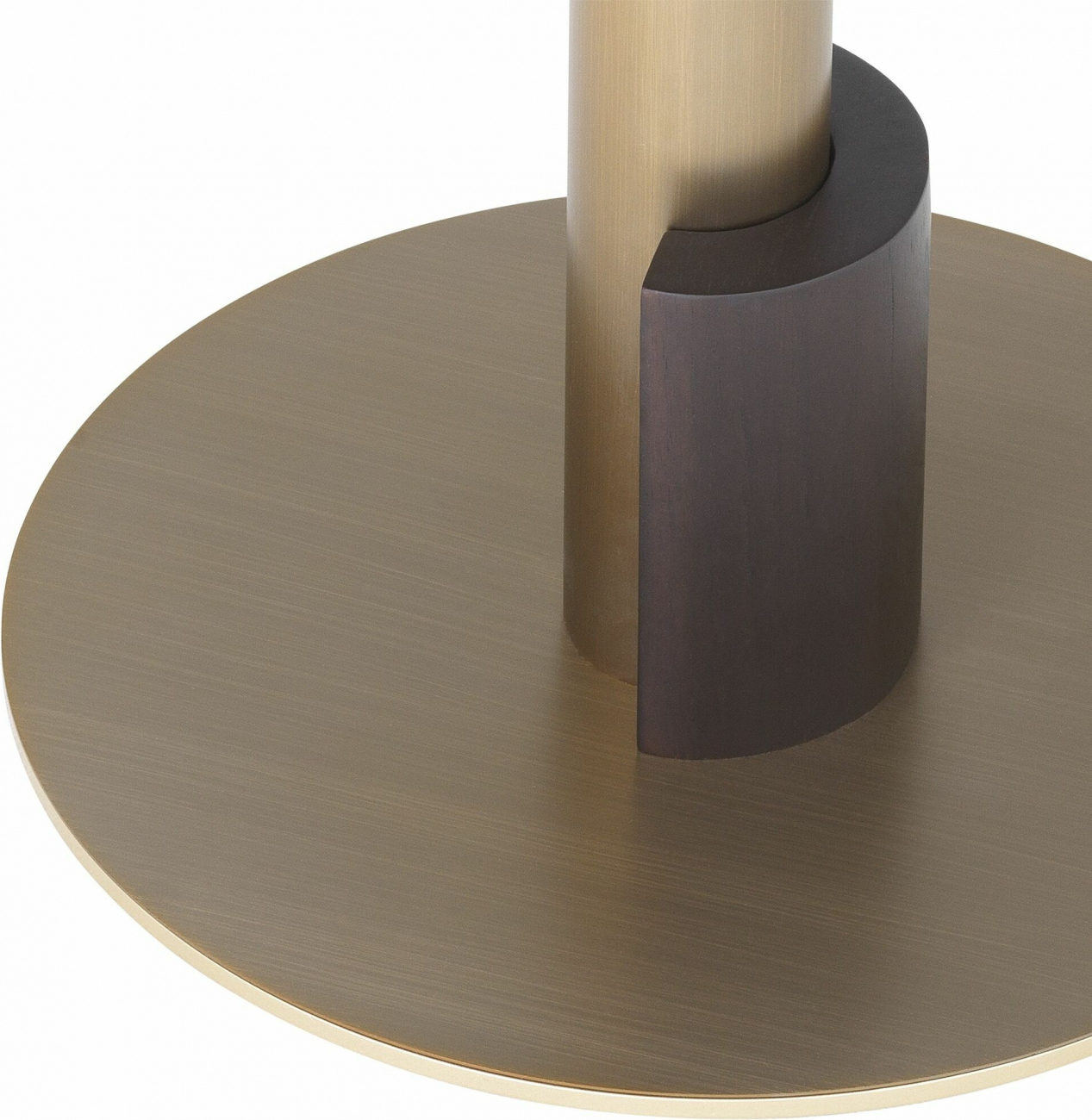 Обеденный стол FLOW 85 см круглый, серый мрамор брашированная латунь Eichholtz 116290