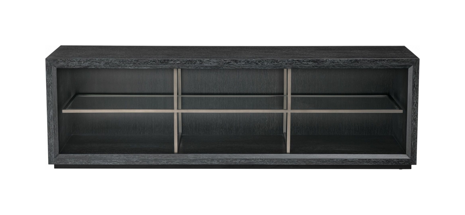 Тумба под телевизор HENNESSEY S 180х50 см, угольно-серый дубовый шпон – 2