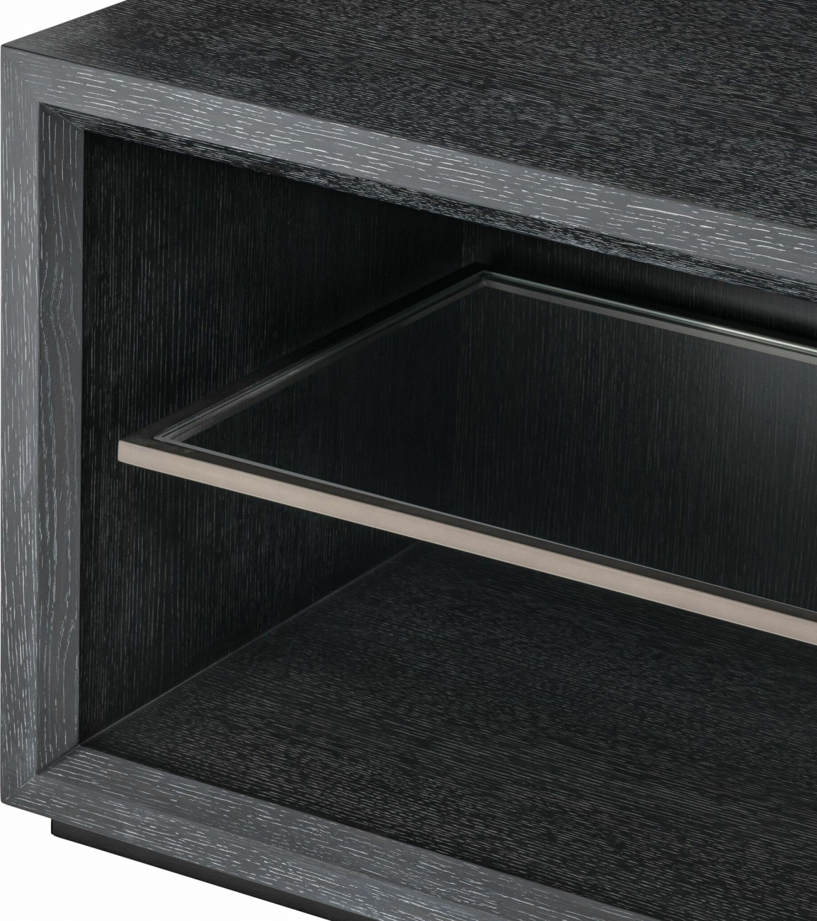 Тумба под телевизор HENNESSEY S 180х50 см, угольно-серый дубовый шпон Eichholtz 115111