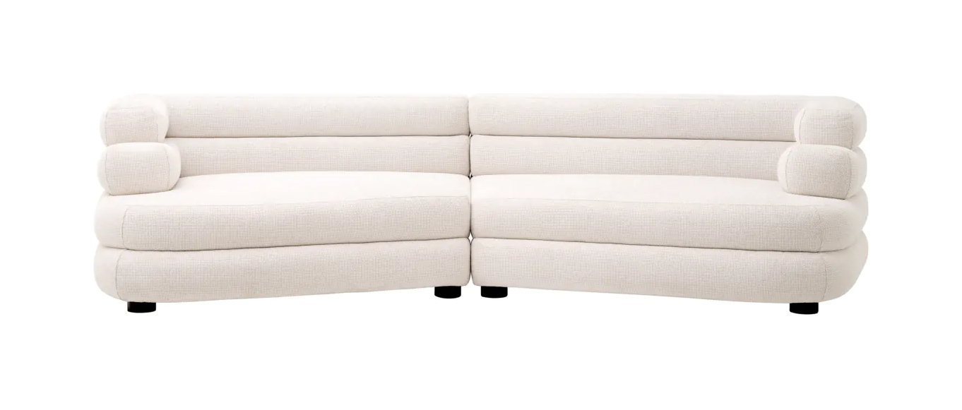 Диван MALAGA L бежевый с чёрными ножками Eichholtz 116722