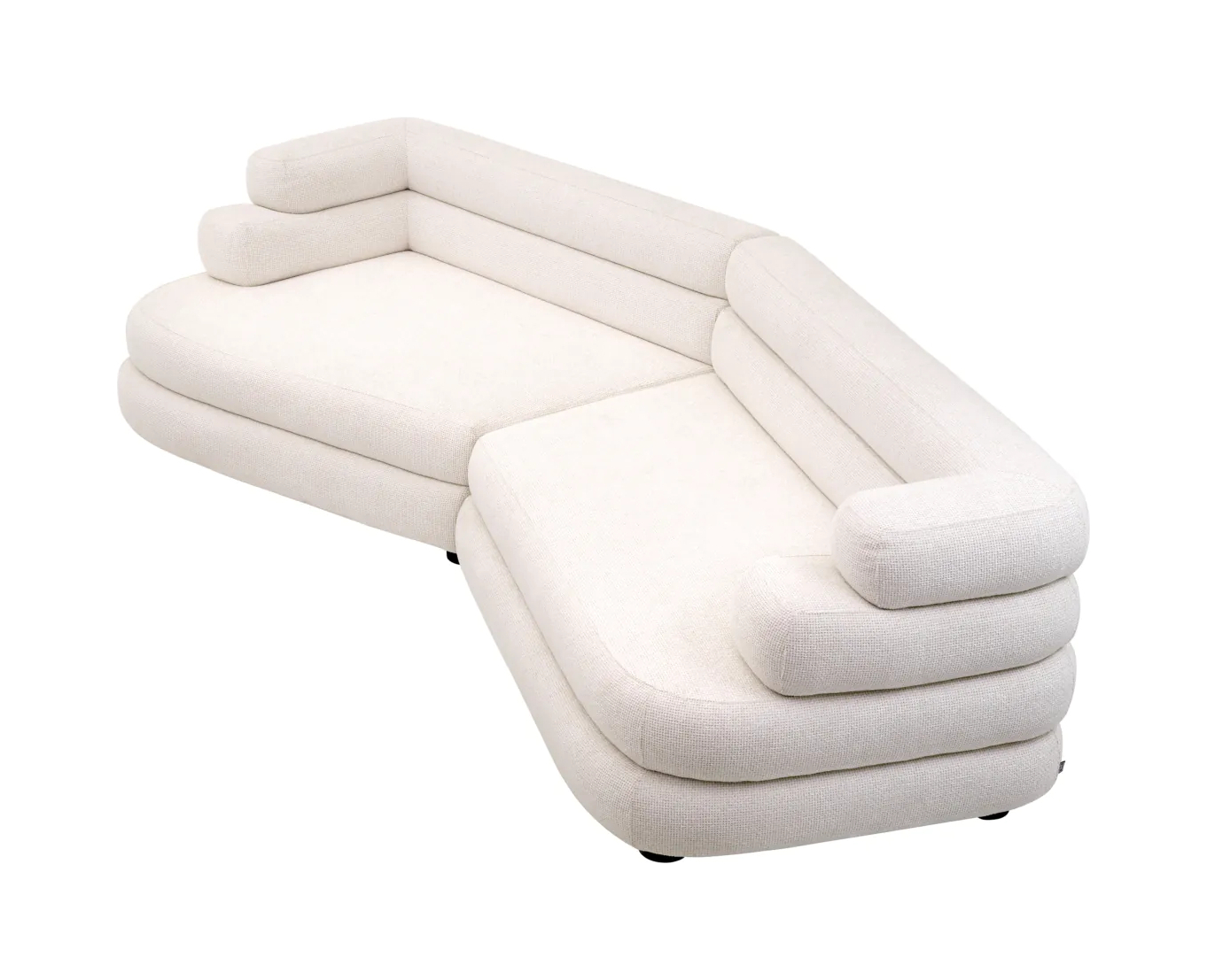 Диван MALAGA L бежевый с чёрными ножками Eichholtz 116722