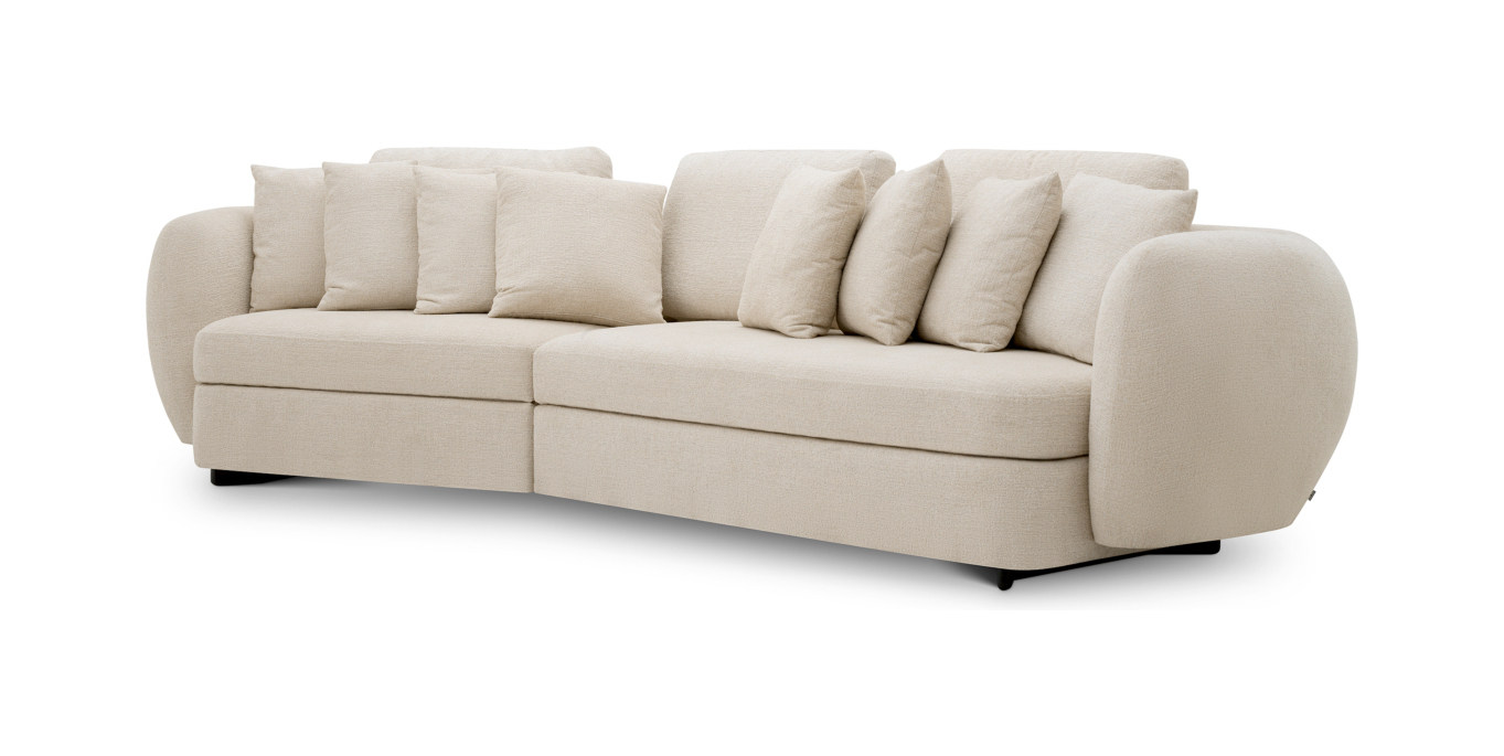 Диван SIDNEY бежевый чёрные ножки