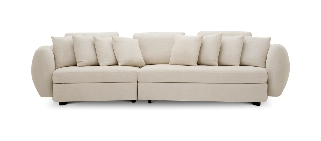 Диван SIDNEY бежевый чёрные ножки Eichholtz 116732