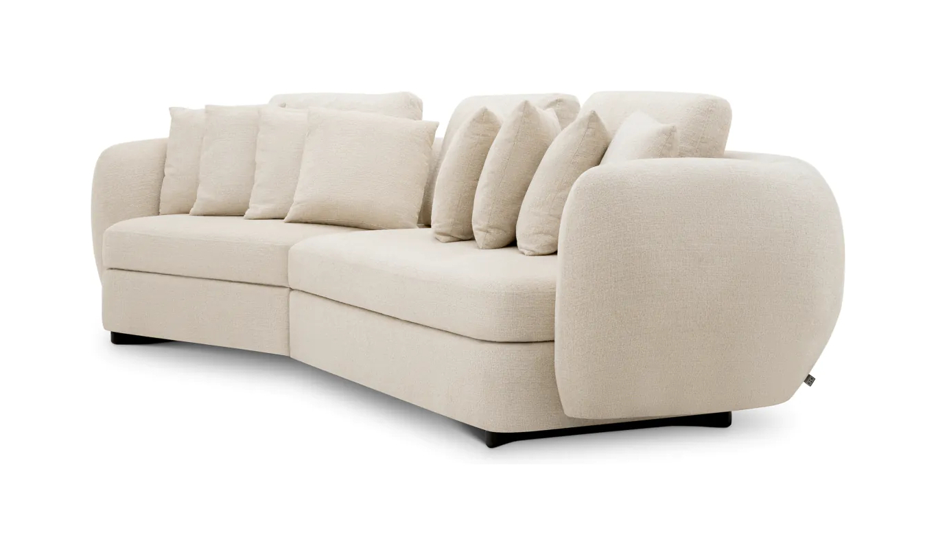 Диван SIDNEY бежевый чёрные ножки Eichholtz 116732