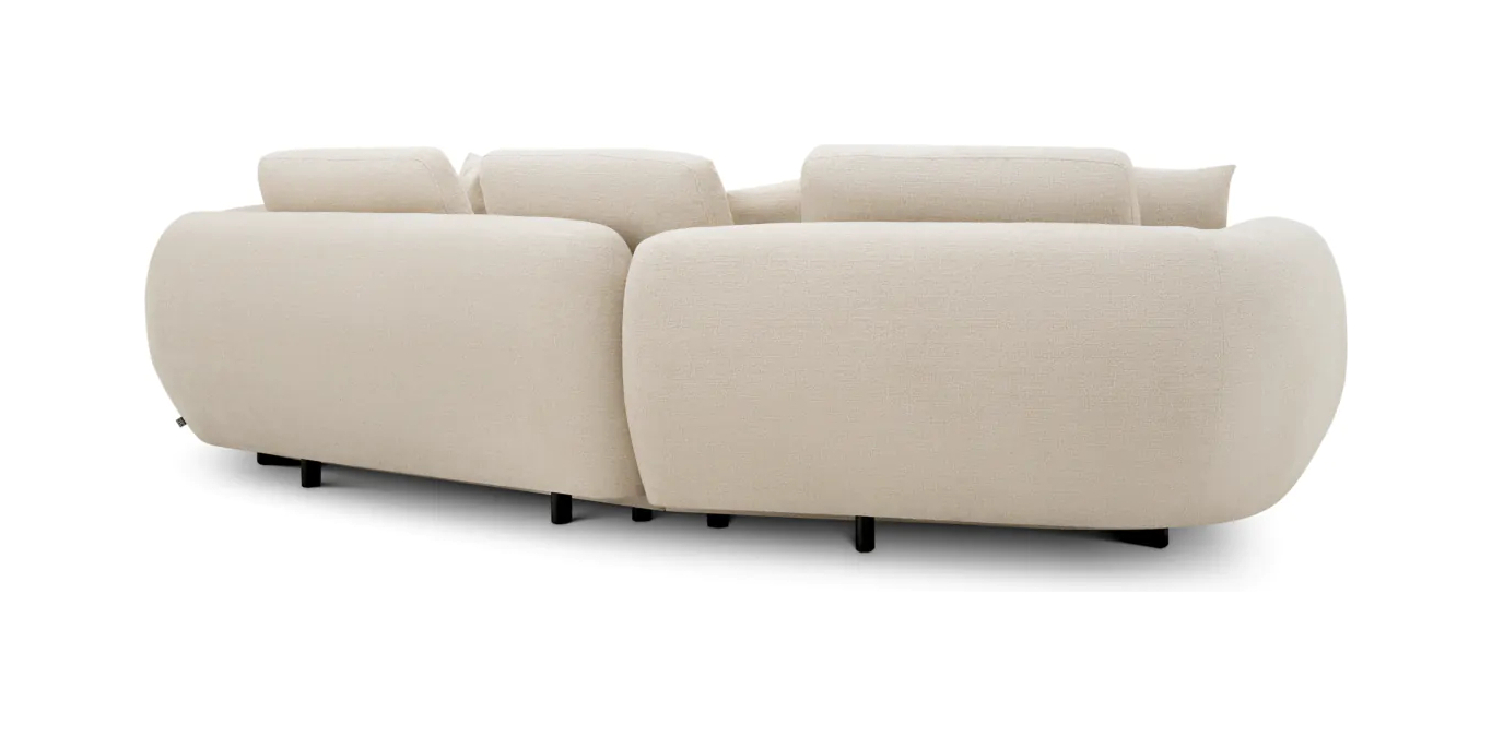 Диван SIDNEY бежевый чёрные ножки Eichholtz 116732